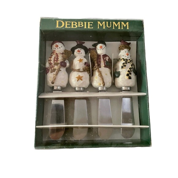 Debbie Mumm Dining Vintage 998 Debbie Mumm Snowman Cheese Spreaders